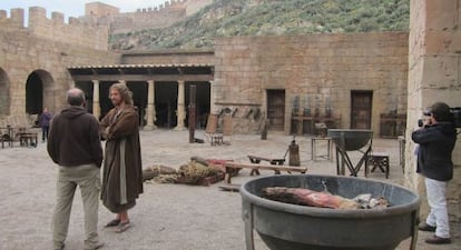 Rodaje de la película 'Clavius' a los pies de La Alcazaba de Almería.