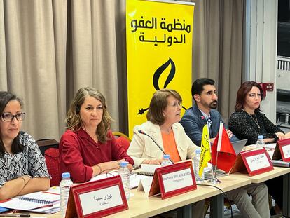 Presentación del informe de Amnistía Internacional sobre la penalización del aborto en Marruecos, el día 14 en Rabat.