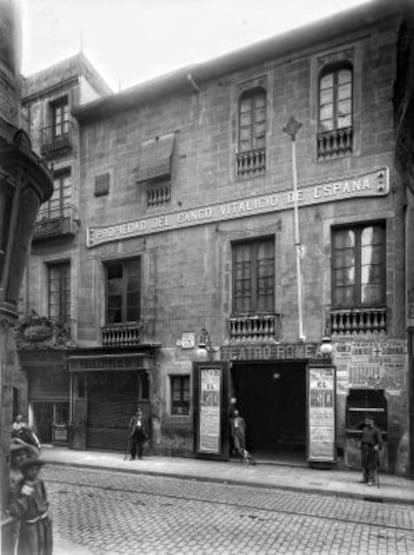 El Teatro Romea en 1865.