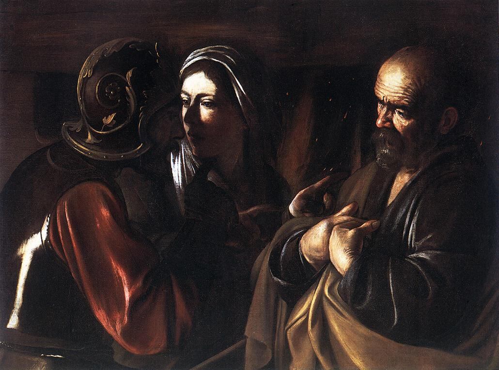 'La negación de San Pedro' (1610), de Caravaggio.