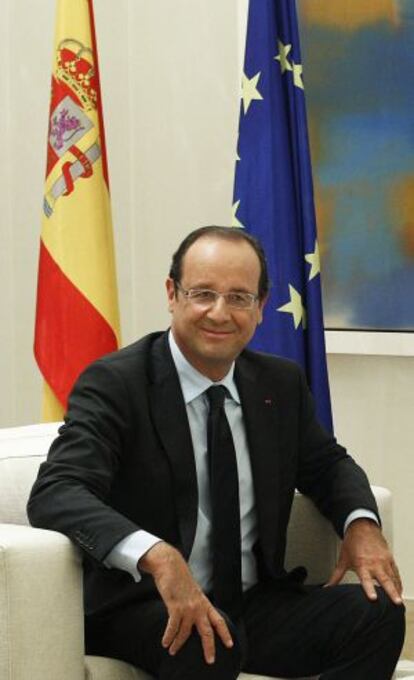 El presidente francés François Hollande en La Moncloa.