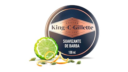 Suavizante para barba sobre fondo blanco.