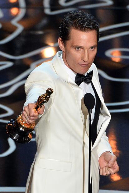 Matthew McConaughey, con el Oscar al mejor actor por ‘Dallas Buyers Club’.