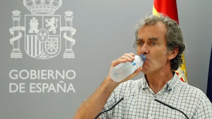 Fernando Simón at Thursday's press conference.