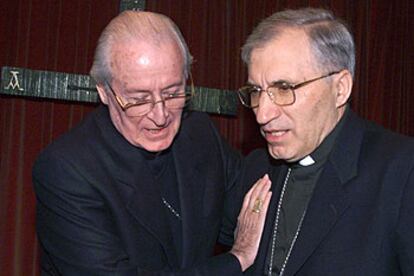 Los cardenales de Madrid y Barcelona, Antonio María Rouco (derecha) y Ricard Maria Carles.