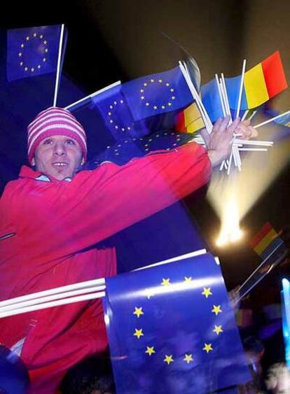 Celebraciones en Bucarest por el ingreso en la UE el pasado 1 de enero de 2006.