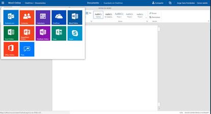 Esta versión de Office Online es idéntica a la que instalamos normalmente en el PC