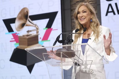El pasado noviembre Deborah Dugan, ex CEO de la Recording Academy anunciando las nominaciones a los Grammy.