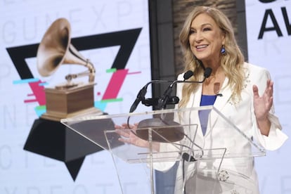 El pasado noviembre Deborah Dugan, ex CEO de la Recording Academy anunciando las nominaciones a los Grammy. 