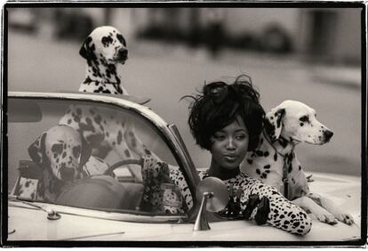 Naomi Campbell en una imagen tomada por Peter Lindbergh en 1990.