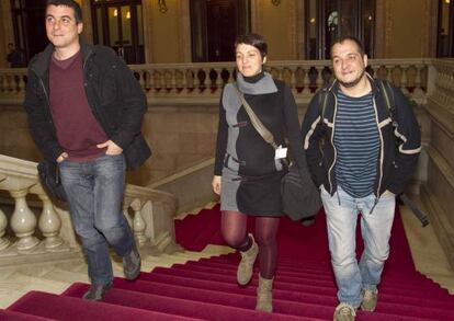De izquierda a derecha, Arrufat, Rieradevall y Fernández.