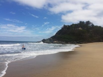 San Pancho beach, where locals say that McDermott used to run.