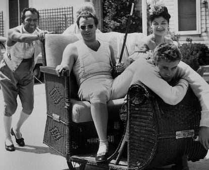 Marlon Brando e James Dean em 1954.