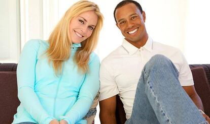 Lindsey Vonn y Tiger Woods, cuando eran pareja.