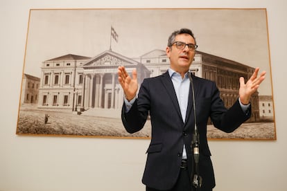 El ministro de la Presidencia en funciones, Félix Bolaños, este miércoles en el Congreso.