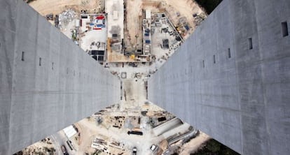 Construcción de las torres residenciales más altas de España, en Benidorm.