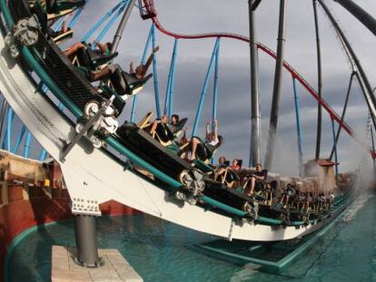 Una de las atracciones de Port Aventura, en Salou ( Tarragona)
