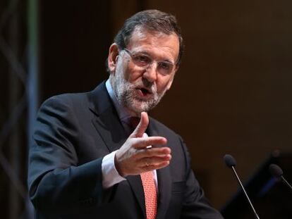 El Presidente Rajoy en el acto de autonomos el 14 de marzo de 2015.