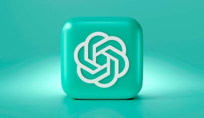 Logo en tres dimensiones de OpenAI en 3D