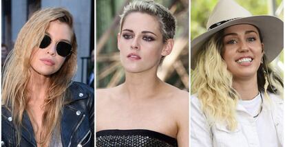 Stella Maxwell, Kristen Stewart y Miley Cyrus.