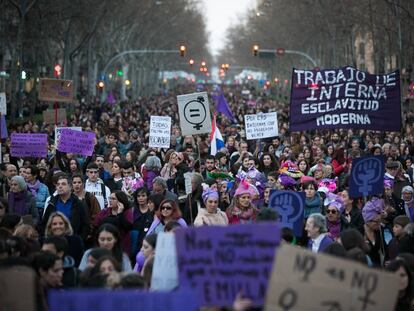 Manifestación del 8-M en 2022 en Madrid.