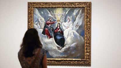 'La coronación de la Virgen', de El Greco, perteneciente a un retablo completo que acabó recortado como cuadro de devoción