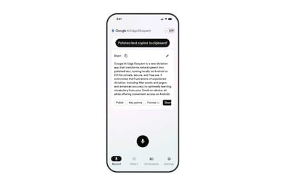 Uso de la herramienta Google AI Edge Eloquent