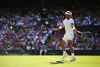 Rafael Nadal, en un momento del partido ante Klizan.