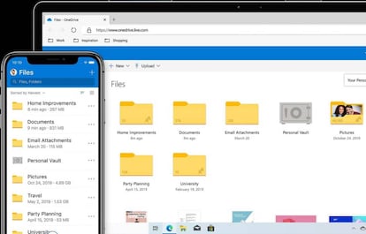 OneDrive telefono portátil