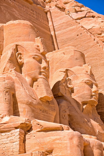 En el templo de Ramsés II, en Abu Simbel.