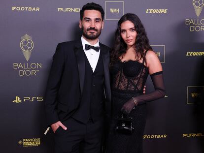 Ilkay Gündogan y su mujer, Sara Arfaoui, en la gala del Balón de Oro. 