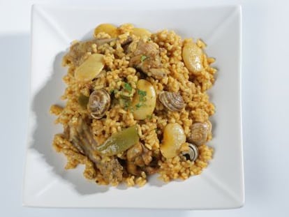 Paella con caracoles, uno de los grandes platos para Alberto Corazón.
