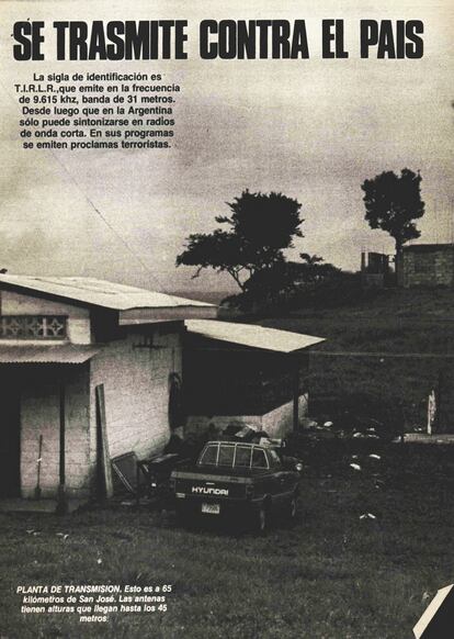 Una imagen publicada en un periódico de la planta de transmisión de Radio Noticias del Continente en San José (Costa Rica).