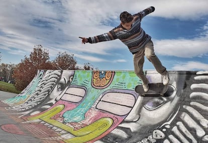 El compañero Julen Arizmendi, en plena acción.