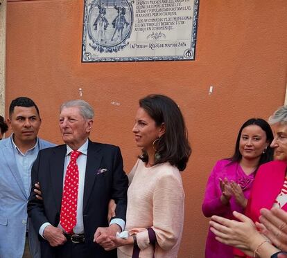 Rafael Peralta, en un homenaje municipal en 2024.