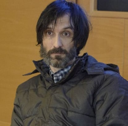 Photographer Ricardo García Vilanova, during a press conference in Madrid on Sunday.