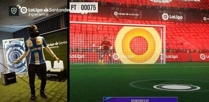 Uno de los juegos de realidad virtual que utilizan en LaLiga Experience.