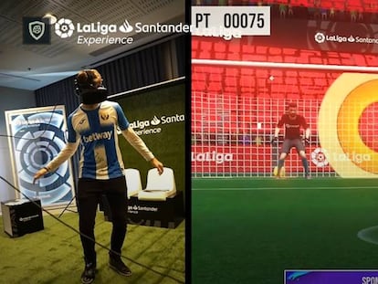 Uno de los juegos de realidad virtual que utilizan en LaLiga Experience.