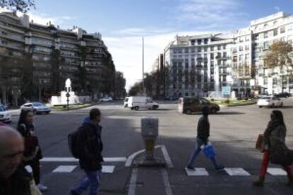 Aspecto actual de la glorieta de Ruiz Jiménez.