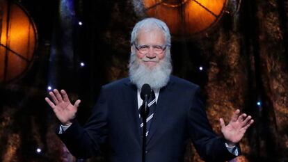 David Letterman, en abril de 2017 en una de sus pocas apariciones públicas desde que se retiró.