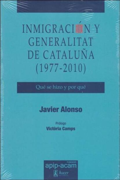 Portada de 'Inmigración y Generalitat de Cataluña (1977-2010'.