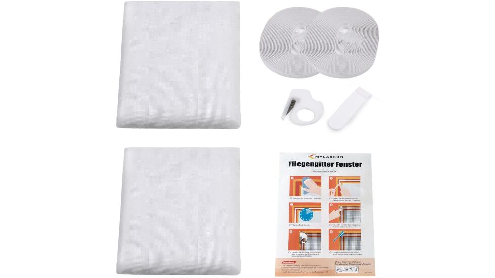 La mosquitera incluye todo lo necesario para instalarla fácilmente.