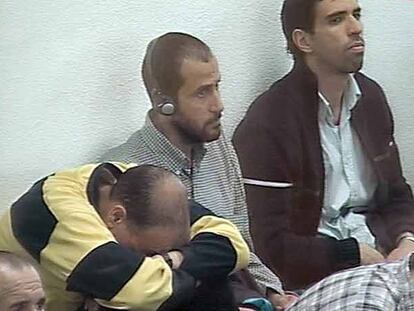 De izquierda a derecha, El Akil, El Haski, El Egipcio y Jamal Zougan, cuatro de los acusados de los atentados.
