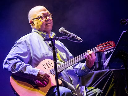 Pablo Milanés durante un concierto en Madrid, el 12 de mayo.