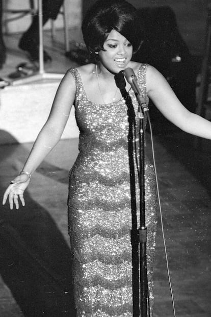 Tammy Terrell, durante una actuación en Michigan en 1967.