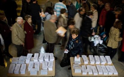 Un colegio electoral del Barcelona.