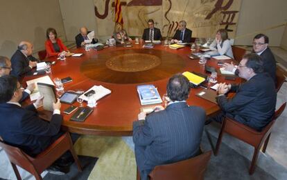 Un momento de la reunión del Consell Executiu.