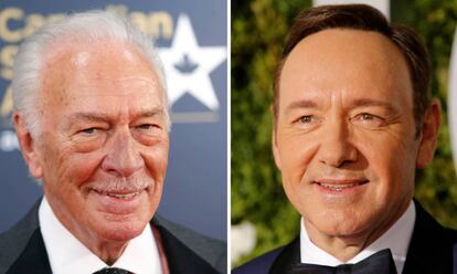 Christopher Plummer, a la izquierda, y Kevin Spacey.