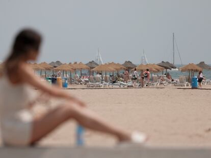 La playa de la Malvarrosa, en Valencia.