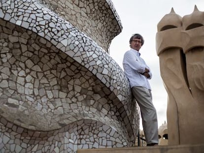 Argullol en la terraza de La Pedrera.